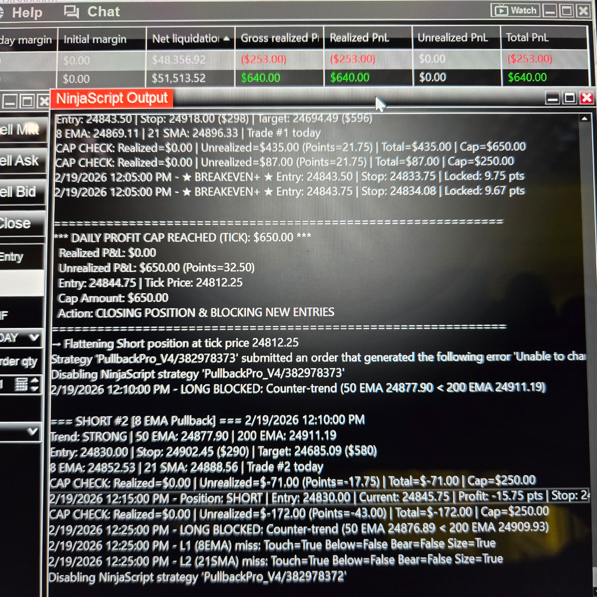 Jay's testing session results
