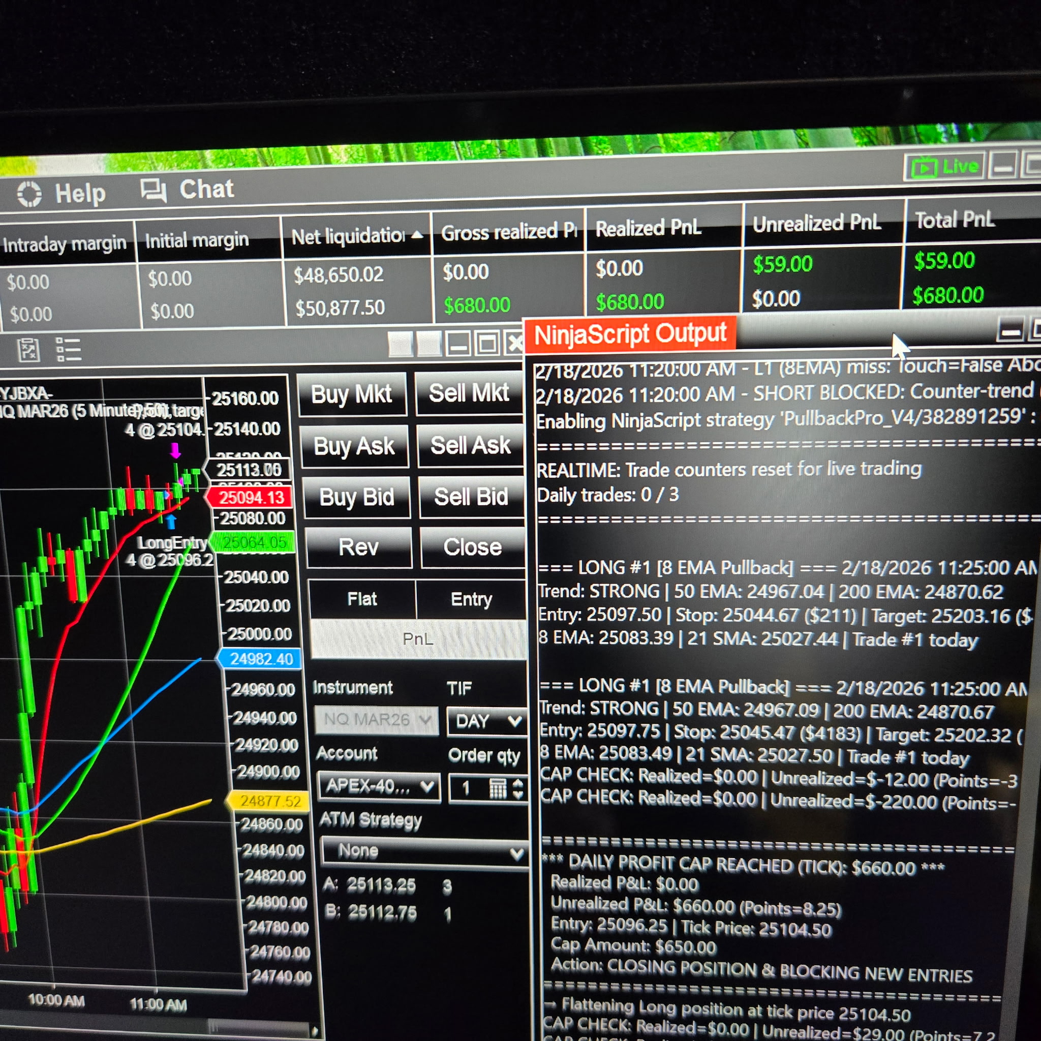 Jay's testing session results